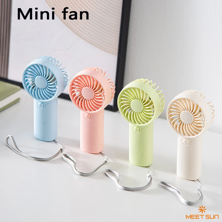 Portable Handheld Mini Fan - Quiet Strong Wind Lightweight ABS Material AAA Battery Powered (Battery Not Included) Essential for