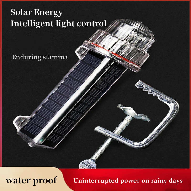 Solar Powered IP7X impermeável luz de sinal marinho, luz do barco do flash, aviso flutuante Torpedo luz, marca líquida, posição piscando, CE