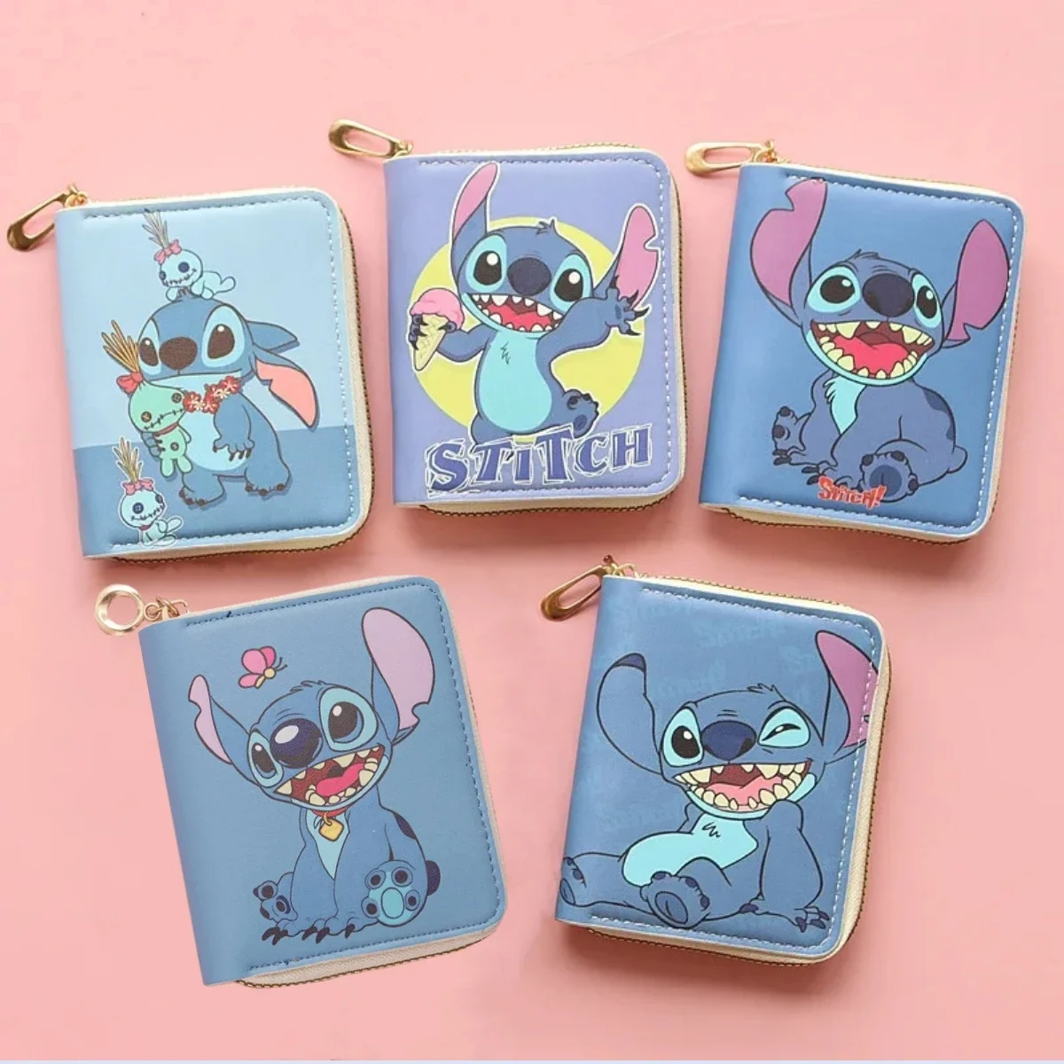 Wholesale Kawaii Disney Stitch Wallet Children Lilo and Stitch Coin Purse Birthday Gift Anime Figures Tote Bag Handbag Girl Gift