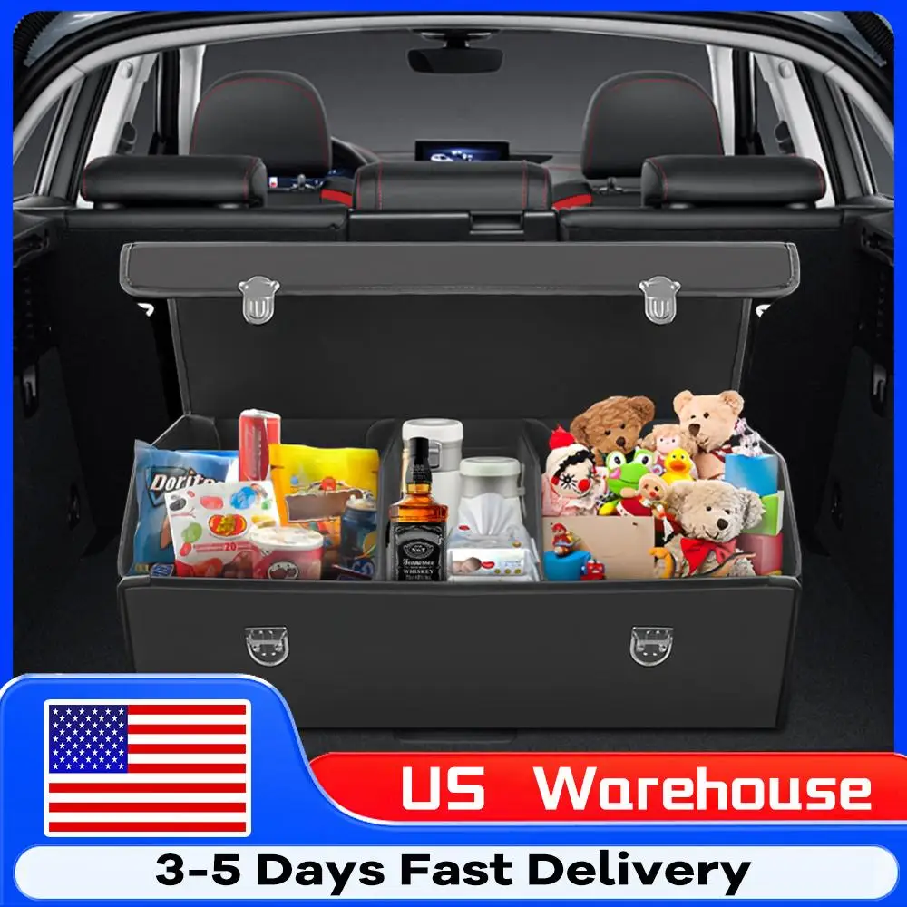 

Auto Multiues Tools Storage Box Waterproof Folding Auto Organizer Box Foldable Car Storage Box for SUV Cars Stowing Tidying