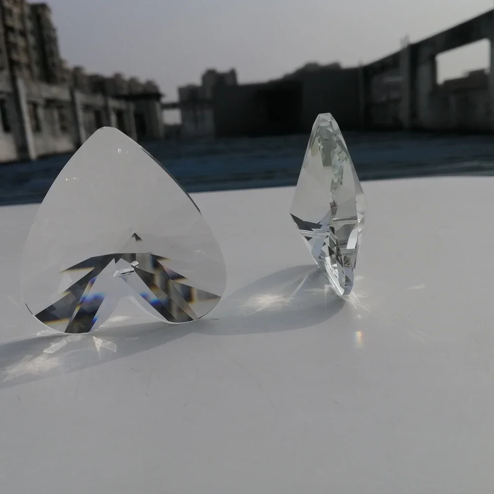 Catmal 1Pcs 55mm Clear Faceted Love Heart Shape Crystal Pendant Prisms Chandelier Part SunCatcher Jewelry Necklace Craft Art DIY