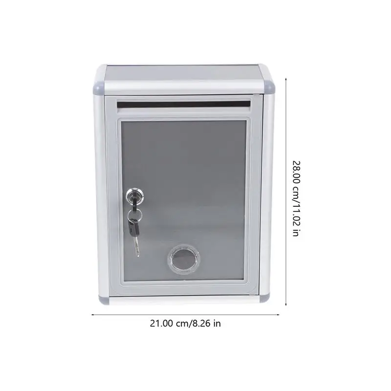 Wall Mounted Letter Box Safe Lock Box Ballot Box For Suggestions Wall Mount Donation Box Metal Suggestion Box Hanging Mailbox