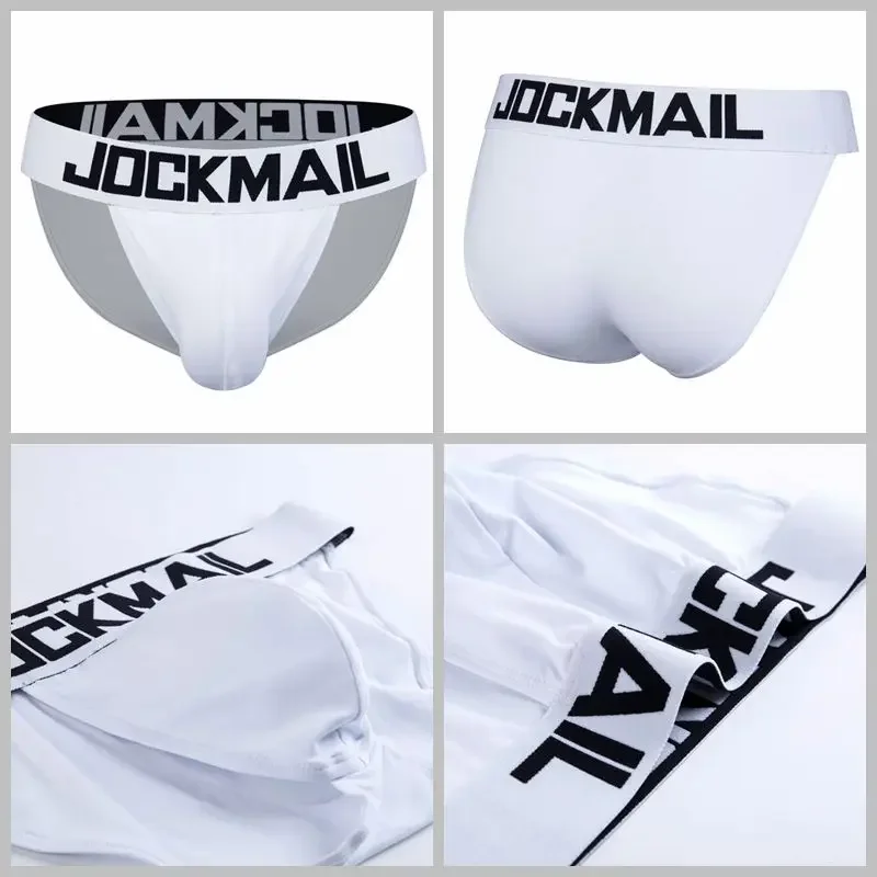 JOCKMAIL Brand mens bikini Gay underwear Sexy mens string bikini briefs cuecas calzoncillos hombre slip Cotton mens panties