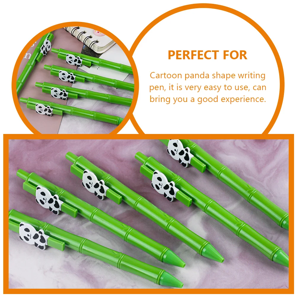 

5Pcs Adorable Panda Gel Pen Press Type Ink Pen Portable Cartoon Writing Tool For Students