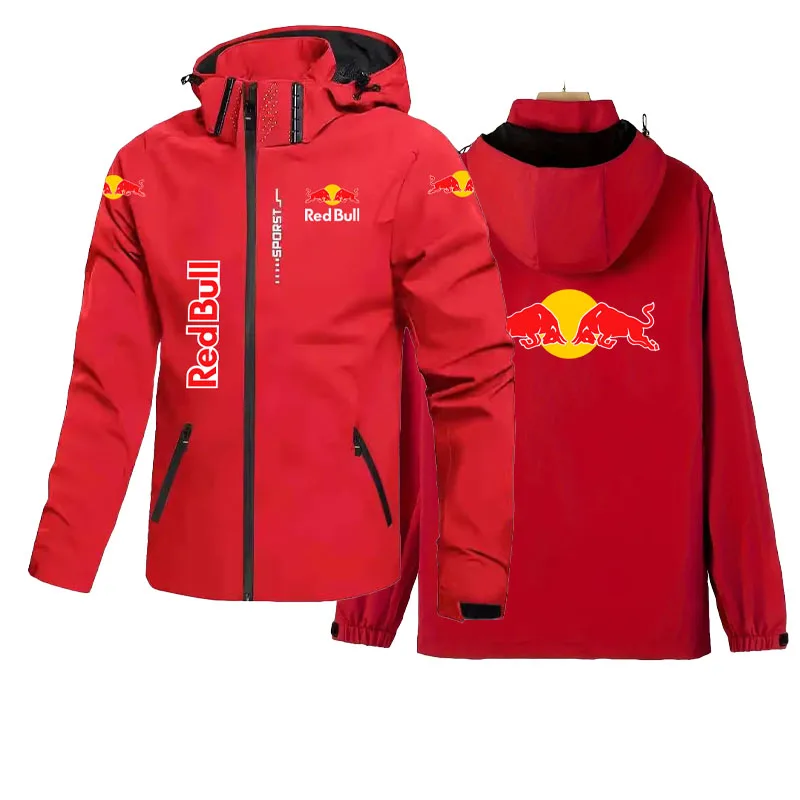 Veste légère à capuche avec Logo Red Bull pour homme, coupe-vent d'extérieur, imperméable, pour alpinisme, moto, équitation, nouvelle collection