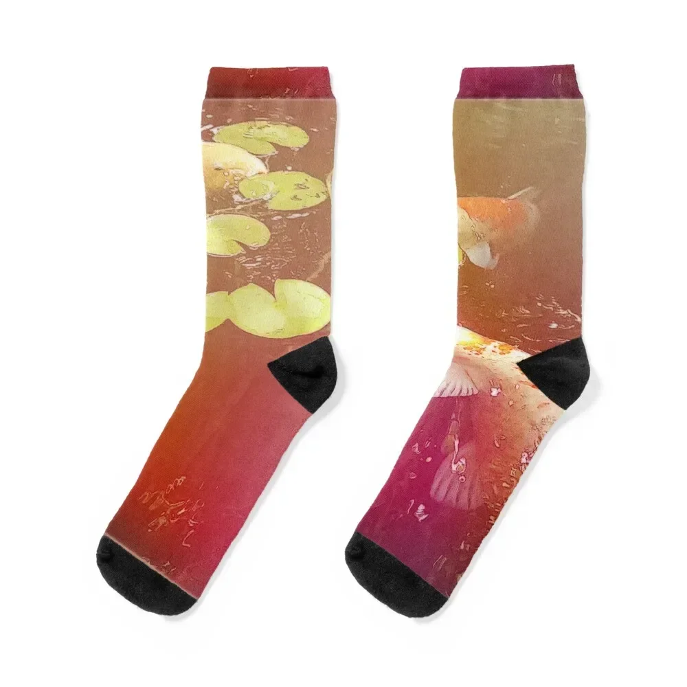 

Sunset Koi Socks Crossfit Christmas Stockings man designer brand Socks Man Women's