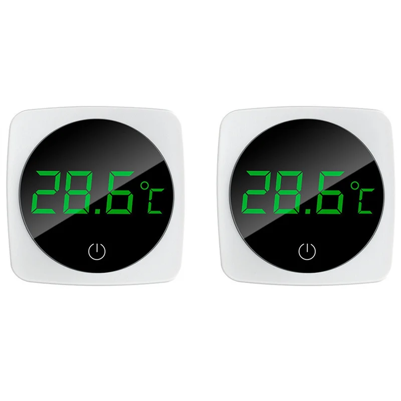 ABLA-2 PCS Aquarium Thermometer, Temperature Sensor Accurate To ±0.9°C White The Tank Thermometer 5S Refresh Touch Screen HD Dig