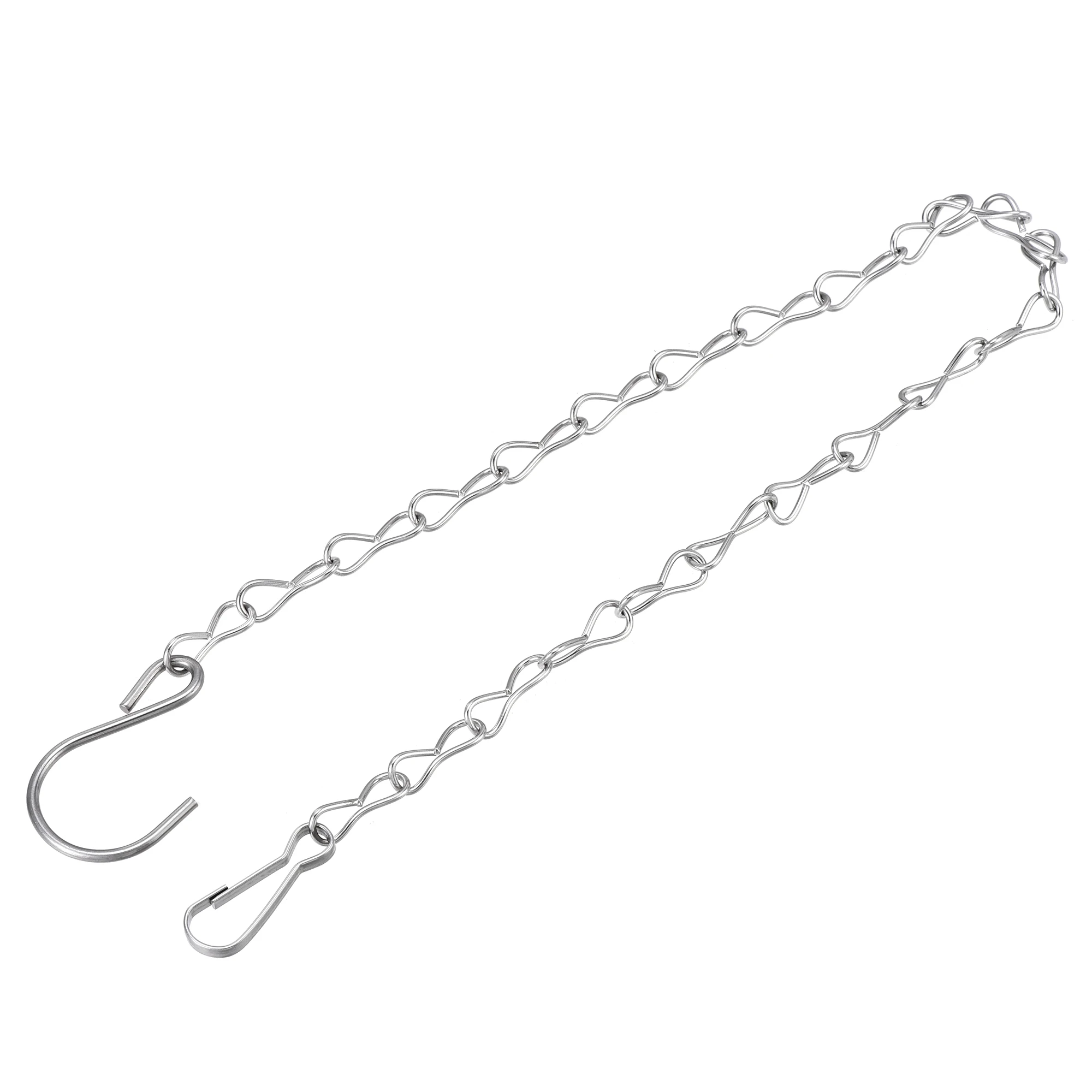 

Uxcell 4Pcs Hanging Chains 50cm Extension Chain Link with S Shape Hook Stainless Steel