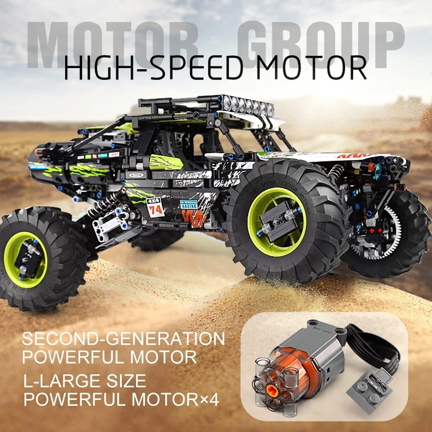 Mould King 18002 RC Climbing Car Kits MOC Building Blocks 4X4 Off-Road Truck Model Sets Stem Remote Control Car Toys 1879 PCS