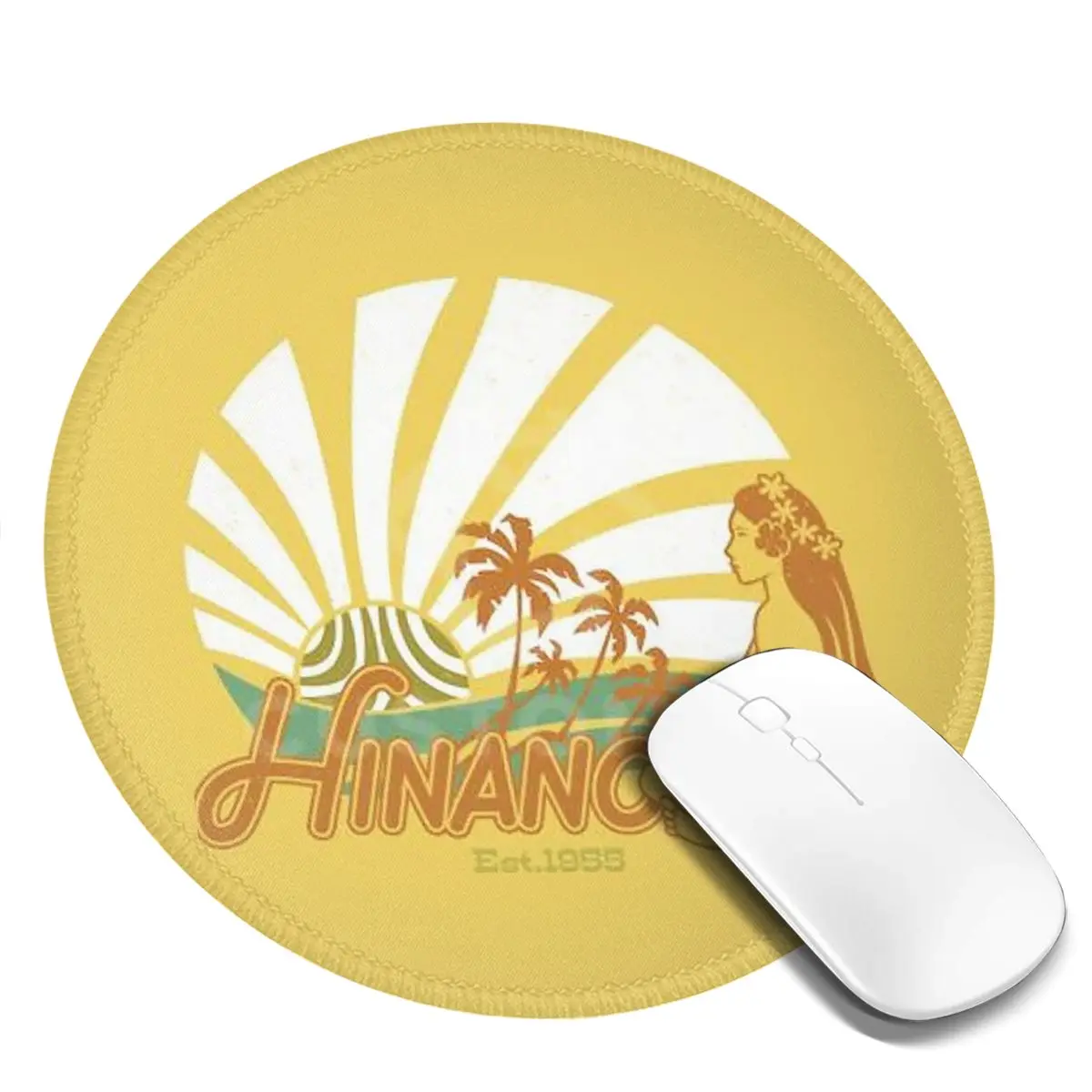 

Круглый коврик для мыши Hinano Tahiti, коврик для клавиатуры и мыши, коврик для геймерского ПК, коврик для офисного стола