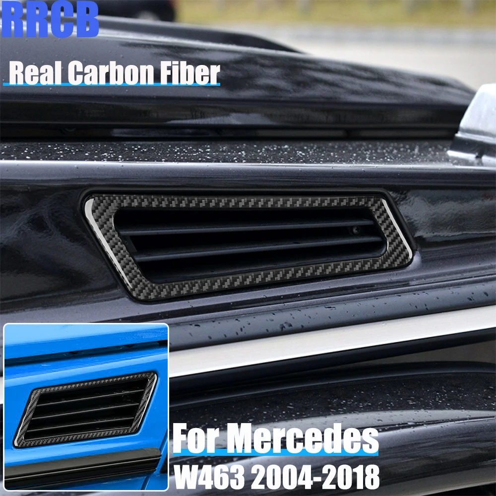 

Real Carbon Fiber Car Accessories Hood Air Intake Soft Cover Sticker For Mercedes-Benz G Class W463 G500 G55 G63 G550 2004-2018