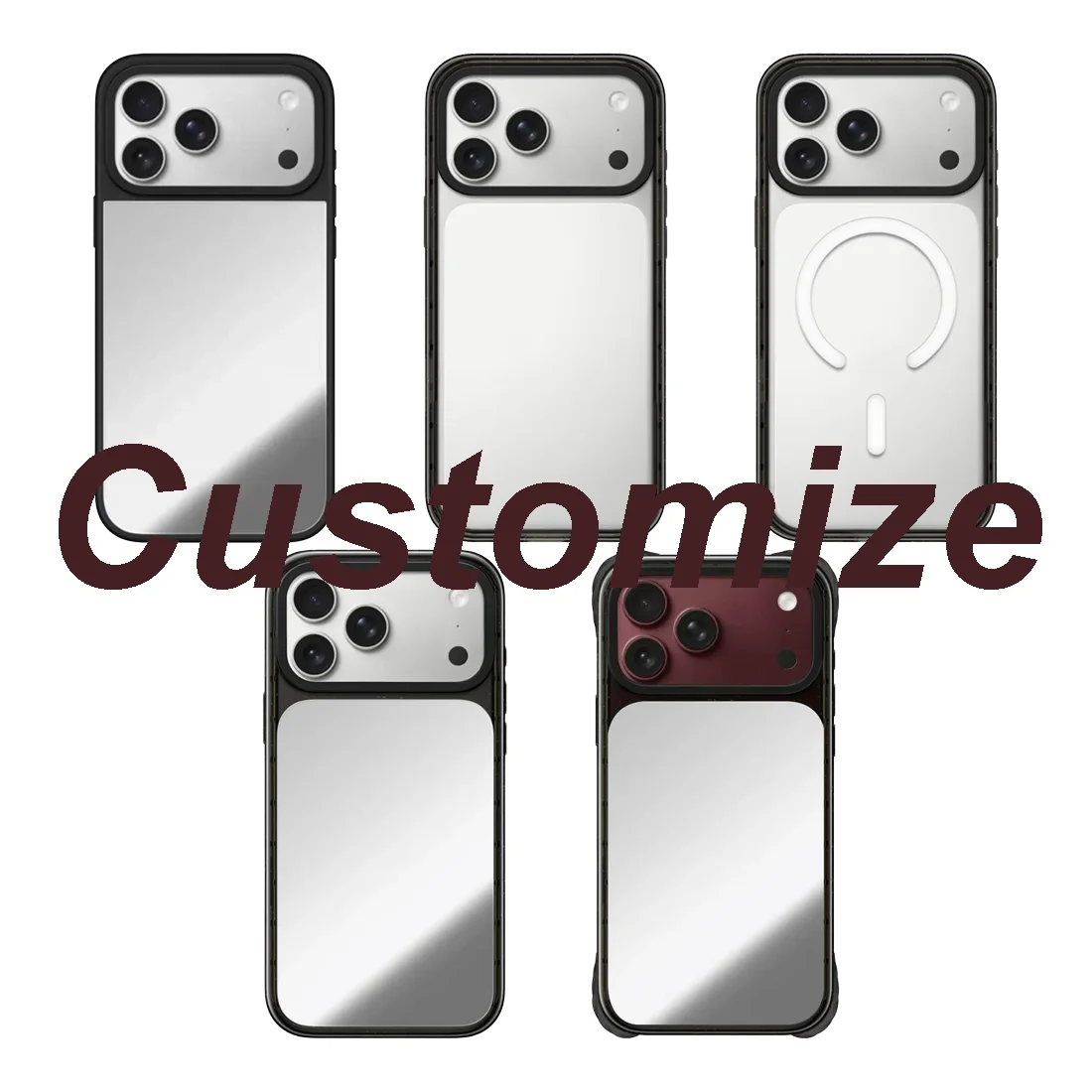 Customize Protective Corner Magnetic Ultra Impact Case - Mirror Cover for IPhone 13 14 15 16 17 18 Pro Max Case