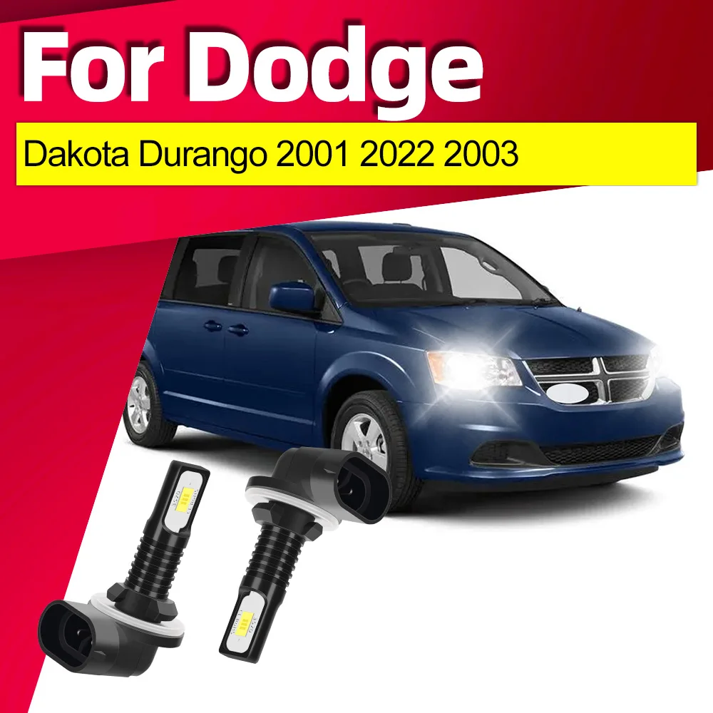 

2Pcs For Dodge Dakota Durango 2001 2022 2003 LED Fog Light Bulbs 15000LM High Brightness Car Fog Lamps 881 889 898 Plug&Play