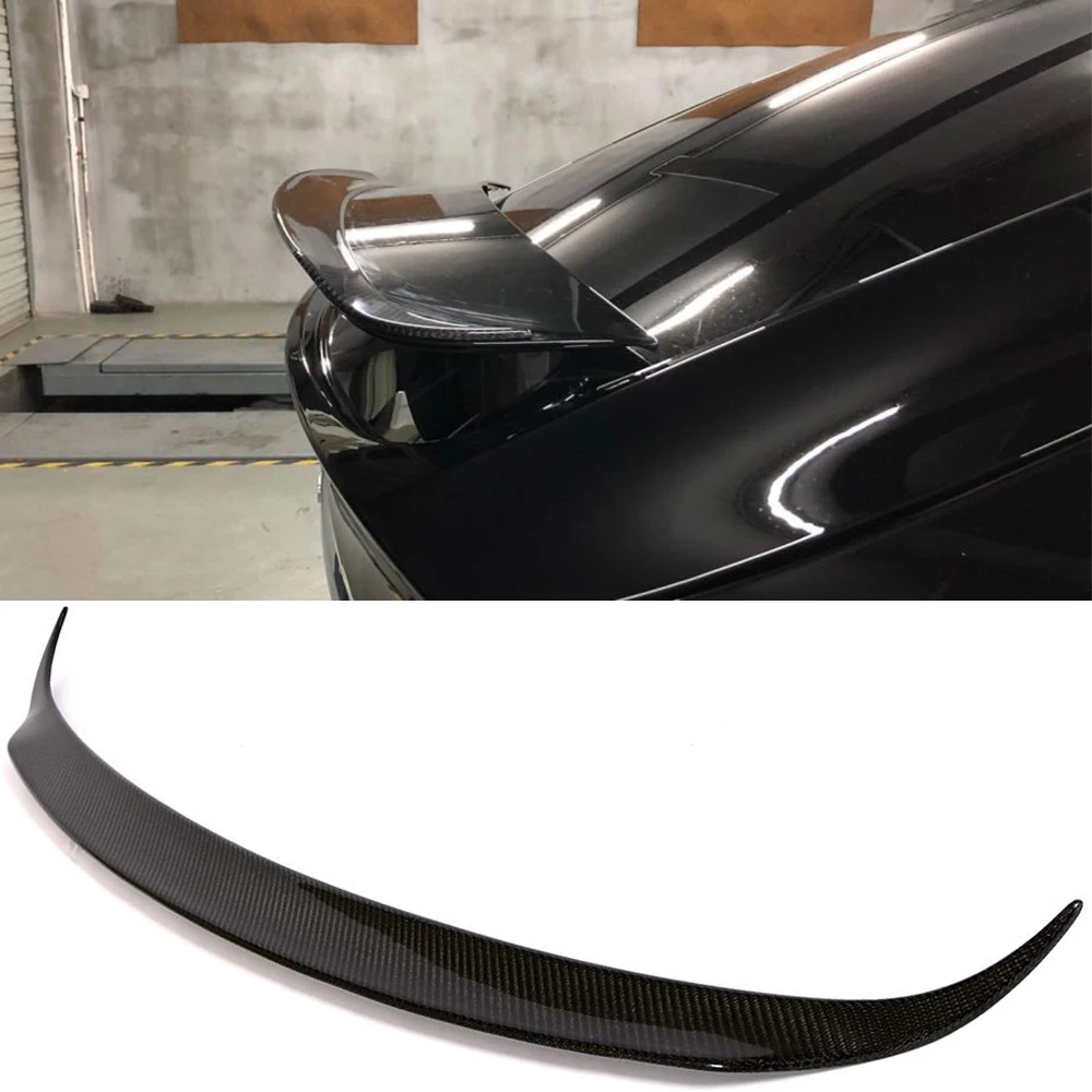 Carbon Fiber Rear Trunk Spoiler Wing For Tesla Model X P90D 90D P100D 75D 100D 2016 - 2019 Car Rear Trunk Boot Lip Wing Spoiler