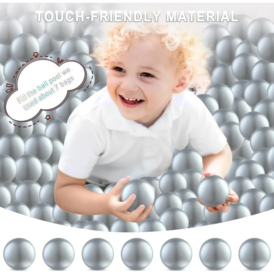 Boules de fosse transparentes, 100 pièces, balles de jouet en plastique anti-écrasement pour garçons et filles