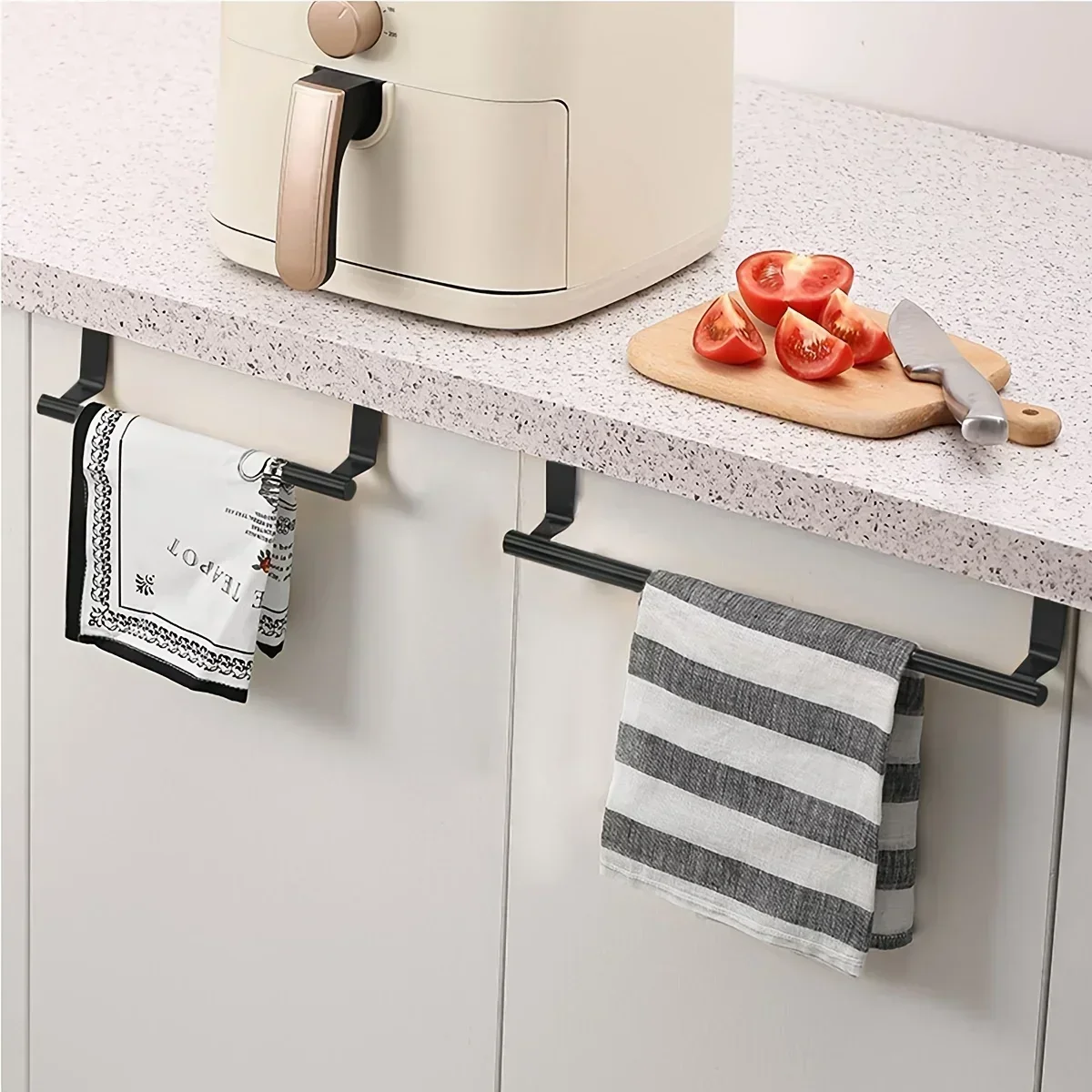 Kitchen Cabinet Door Hangers Stainless Steel Towel Racks Door Hangers No Drilling Bathroom Towel Hangers Storage Bags