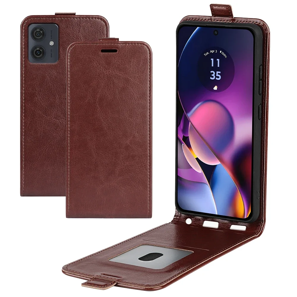 MOTO G54 G84 5G Premium Leather Case Luxury Retro Skin Flip Vertical Book Full Cover For MOTOROLA MOTO G54 G84 5G Phone Bags