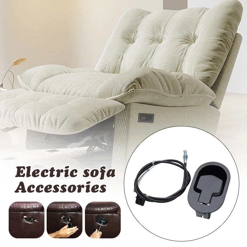 

9/12cm Metal Recliner Handle Lever Trigger Sofa Release Pull Handle With Cable Universal Couch Release Lever Replacement Parts
