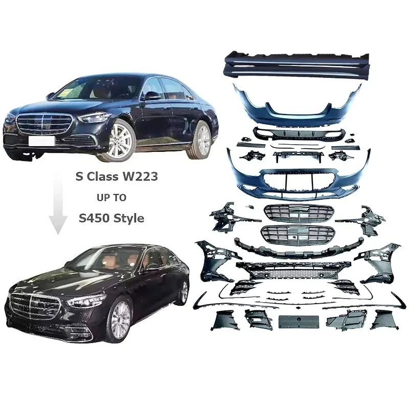 

For2021-2023 S ClassW223 Upgrade toS450 Style with Complete Auto Body Kits System Including Front Rear Bumpers Parts Accessories