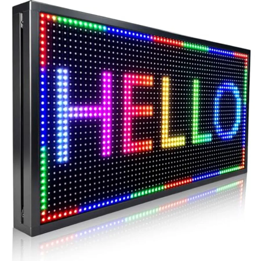 

P10 26" * 14" Открытая светодиодная бегущая строка, программируемая цифровая уличная доска для сообщений, дисплей с Wi-Fi управлением