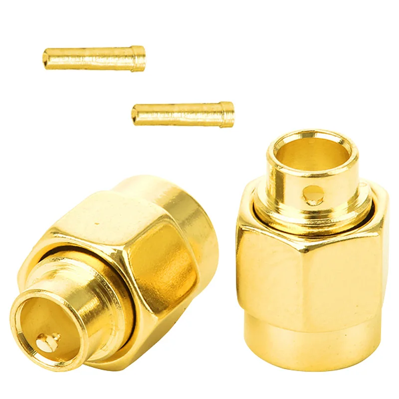 5/20/100PCS SMA Male/RP-SMA Male (Female Pin) Solder Semi-rigid B3 RG141 RG402 Cable RF Connector High Quality