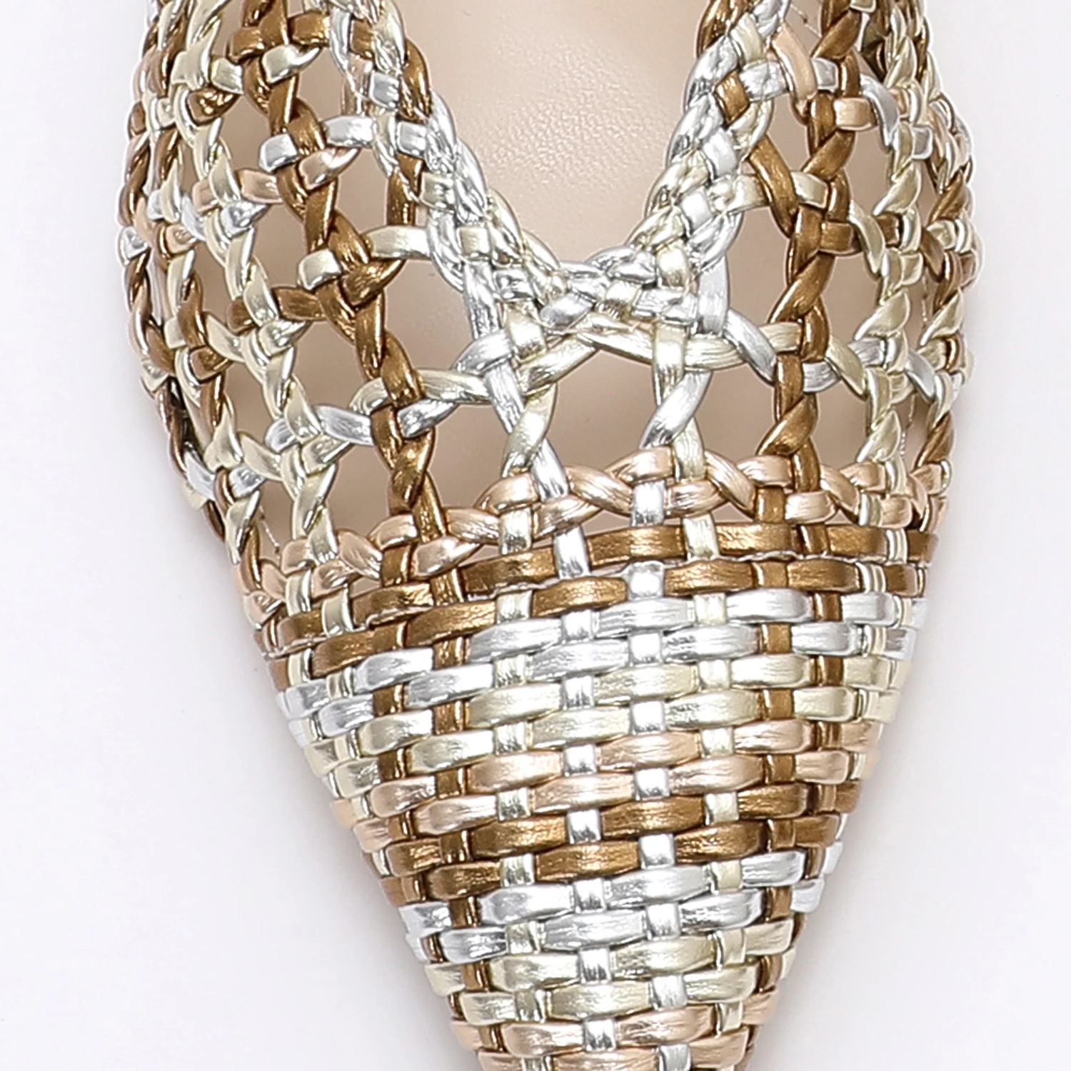 Trendin Mode Women Braided Pointed Toe Slingback Fashion Flat Bottom Elastic Backstrap Sandals（one size small）