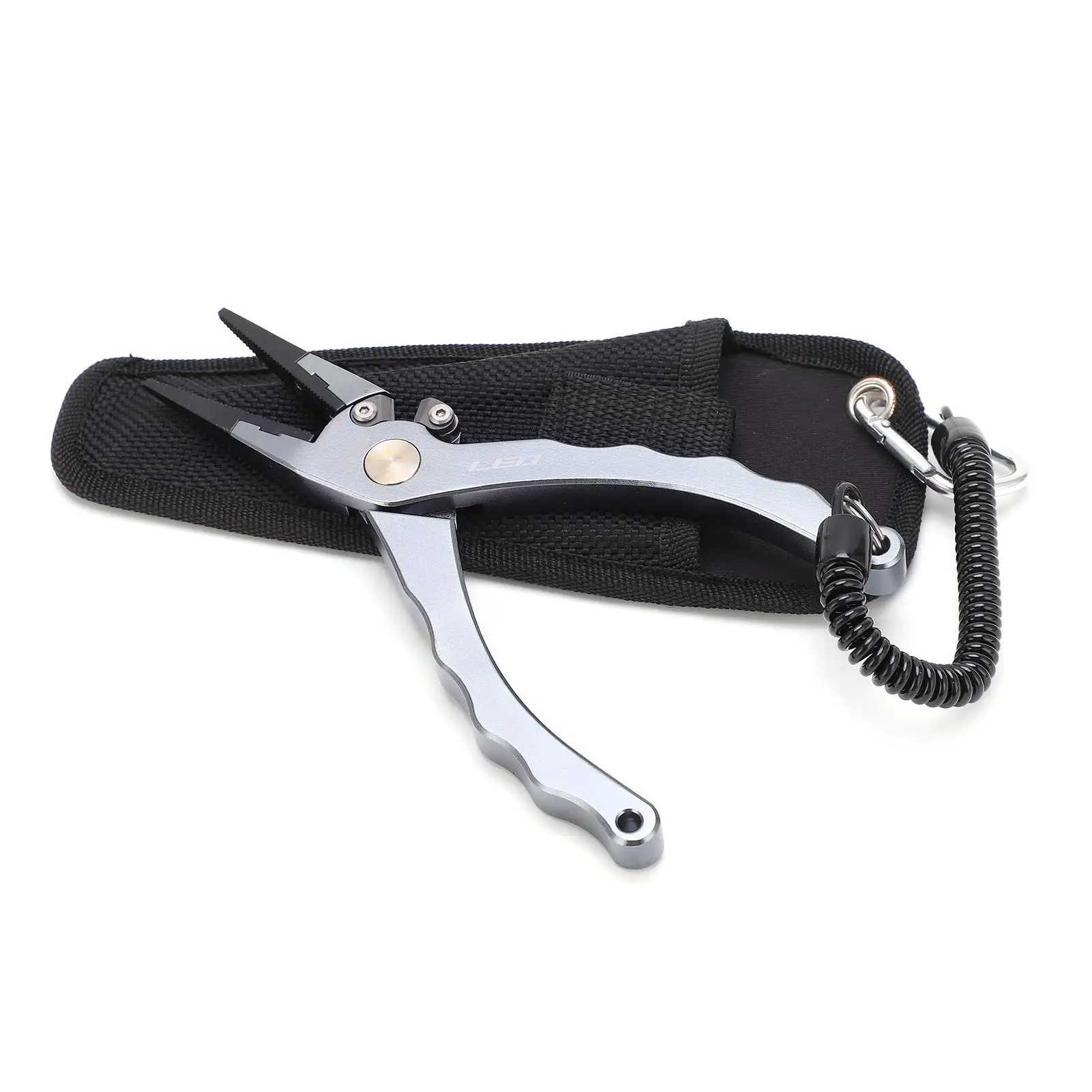 Aluminum for fishing Pliers with Rustproof Fish Hook Remover - Large Size with Storage Bag and Lanyard Buckle