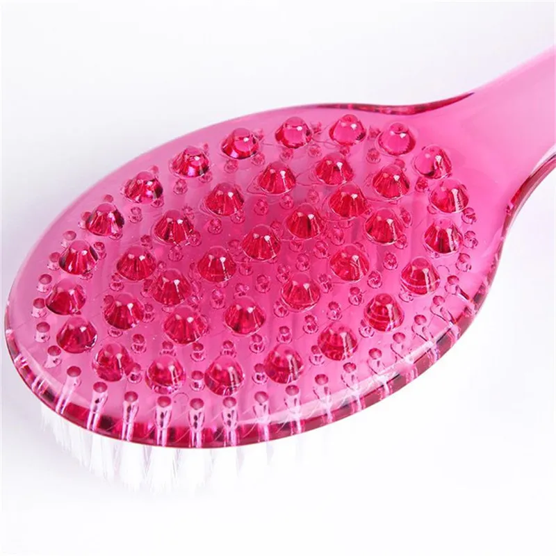 1Pc Long Handle Bath Brush Soft Hair Bath Brush Back Ball Brush Bathroom Body Brushes Mud Back Scrubber Shower Massage Brushes