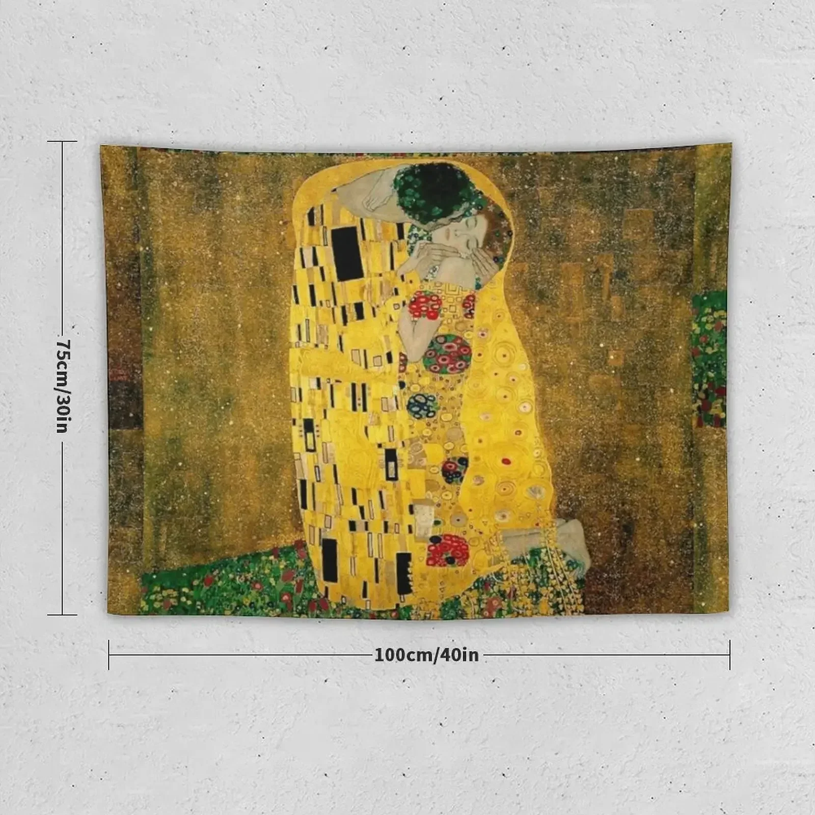 The Kiss by Gustav Klimt|Liebespaar - The Lovers Tapestry Decor Home Things To The Room Tapestry