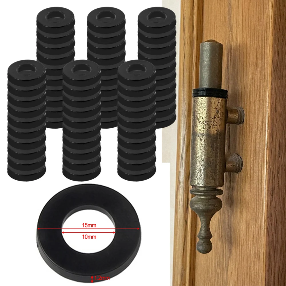 60Pcs Door Hinges Fitting Rings Washer Set 0.5/1.2mm Plastic Gasket High Temperature Insulation Flat Gasket Replacement