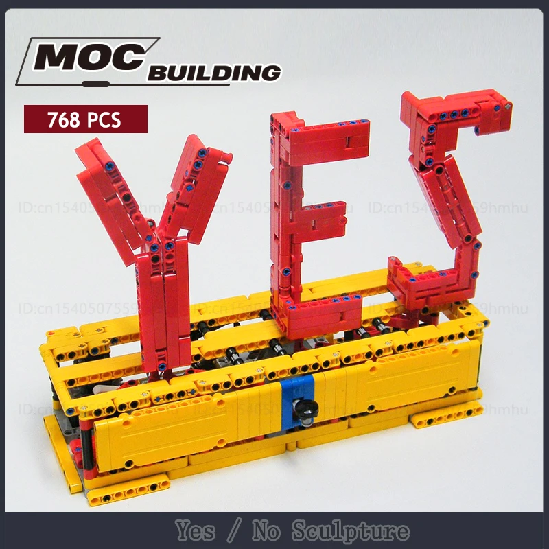 

MOC Building Blocks GBC Module Motorized Mechanical Yes Or No Sculpture Model DIY Assembly Technology Bricks Creative Toys Gifts