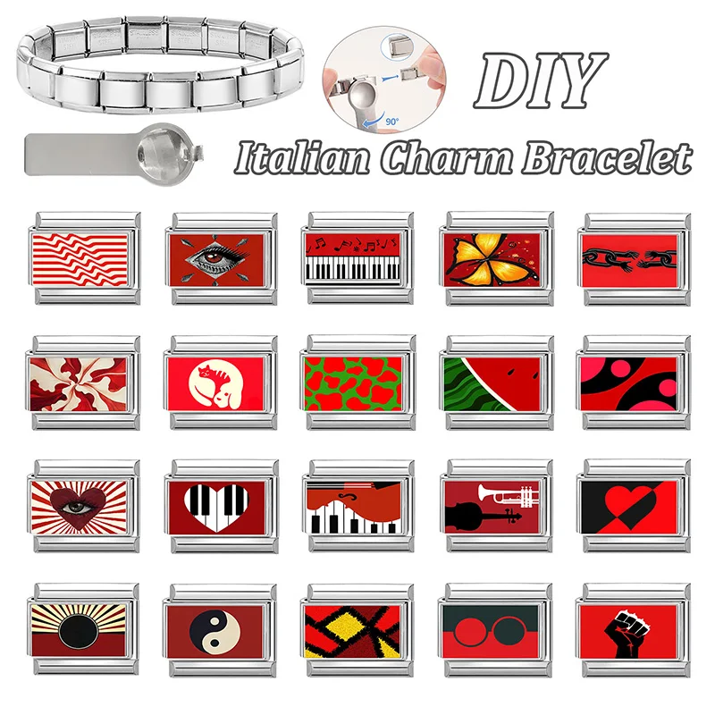 جديد جميل الحيوانات الأليفة القطط والكلاب وصلات سحرية إيطالية تناسب 9 مللي متر سوار الفولاذ المقاوم للصدأ النساء الرجال DIY بها بنفسك صنع المجوهرات