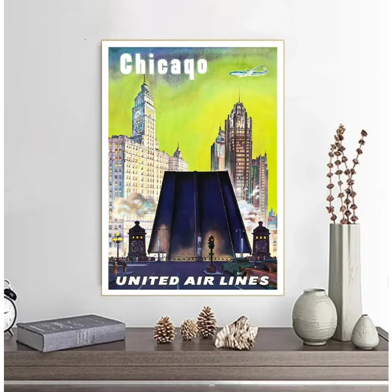 Vintage National Travel Landscape Posters America Italy Japan German France Canvas Painting Wall Art for Living Room Home Decor