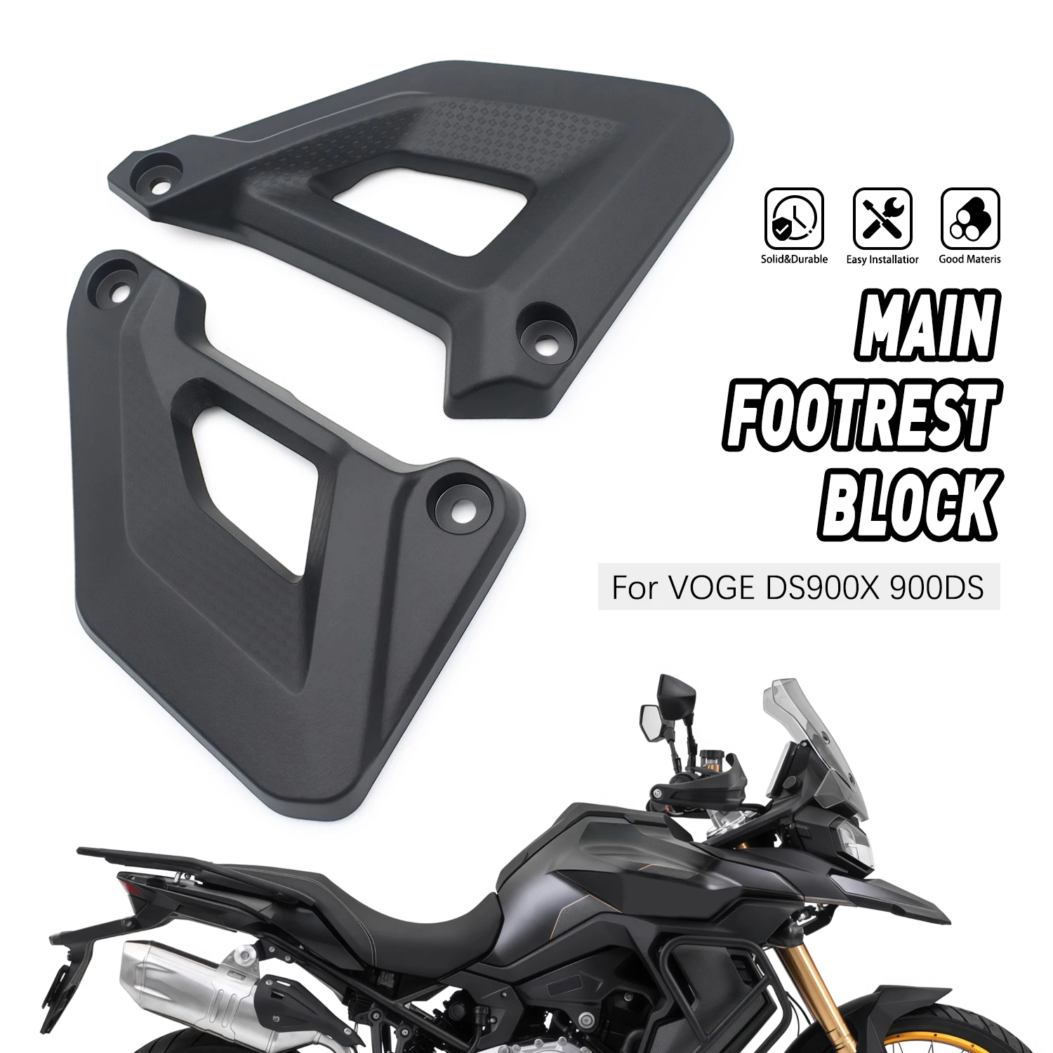 

Motorcycle Left Right Footpedal Blocks Pedal Support Main Footrest Block Replacement For Voge DS900X 900DS 900DSX 900