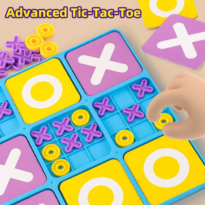 Colorful Battle Xo Tic-Tac-Toe, a Logical Thinking Training Board Game, Suitable for Family Gatherings, Parent-Child Interactive Tabletop Game, Birthday Gift, Christmas, Halloween view 2