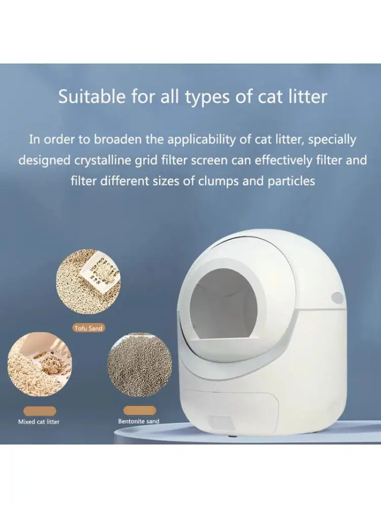 Automatic Cat Litter Box, Large Electric, Intelligent Cleaning, Anti-Splashing, Mute and Safe