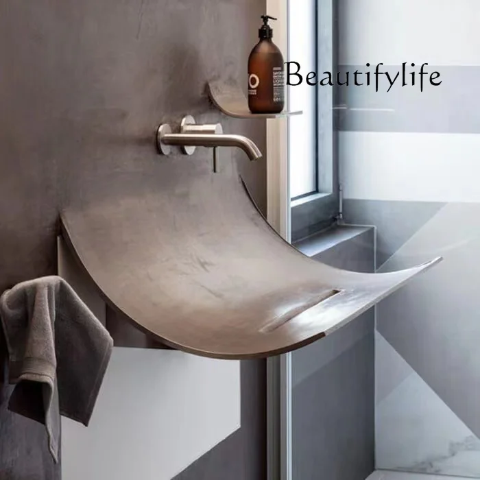 Wash basin Outdoor wall-mounted wash basin Garden stainless steel suspended wash basin Designer model