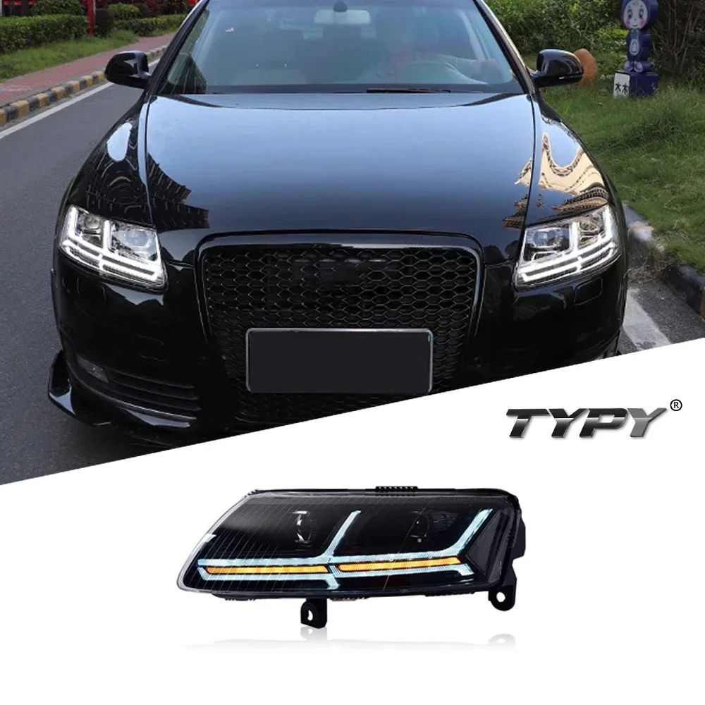 

TYPY Car Head Lamp For Audi A6L Upgrade Modified to New Dynamic Turn Signal Car LED Headlight Assembly 2005-2012