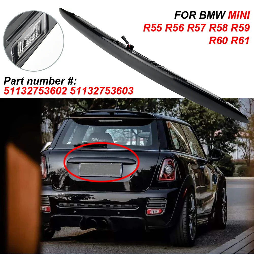 Car Chrome Rear Tailgate Boot Lid Handle Fit For BMW MINI R55 R56 R57 R58 R59 51132753603 Car Accessories Tailgate Handle Cover