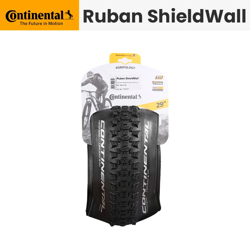 Continental Ruban Tubeless Ready Folding Tire 29x2.1/2.3 Pure Grip Compound Shield Wall System180TPI Anti Puncture MTB Tyre