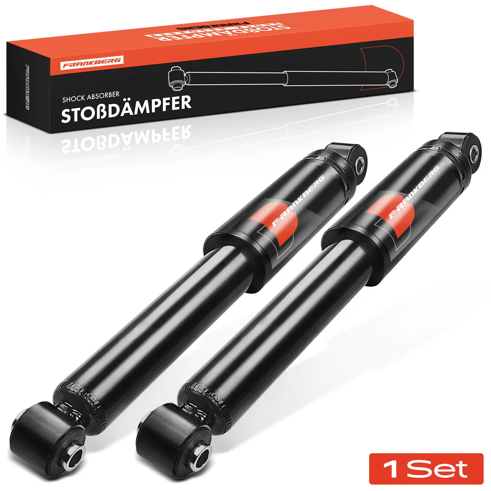 Frankberg 2x schokdemper achteras voor Fiat Panda 169 Panda Box/Hatchback 1.1L 1.2L 2003-2015 51870990 50706065 311421