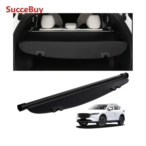 SucceBuy Copertura per carico retrattile Copertura per bagagliaio impermeabile aggiornata Scudo di sicurezza Ombra per Mazda CX-5 2017-2024 Copertura per bagagliaio posteriore