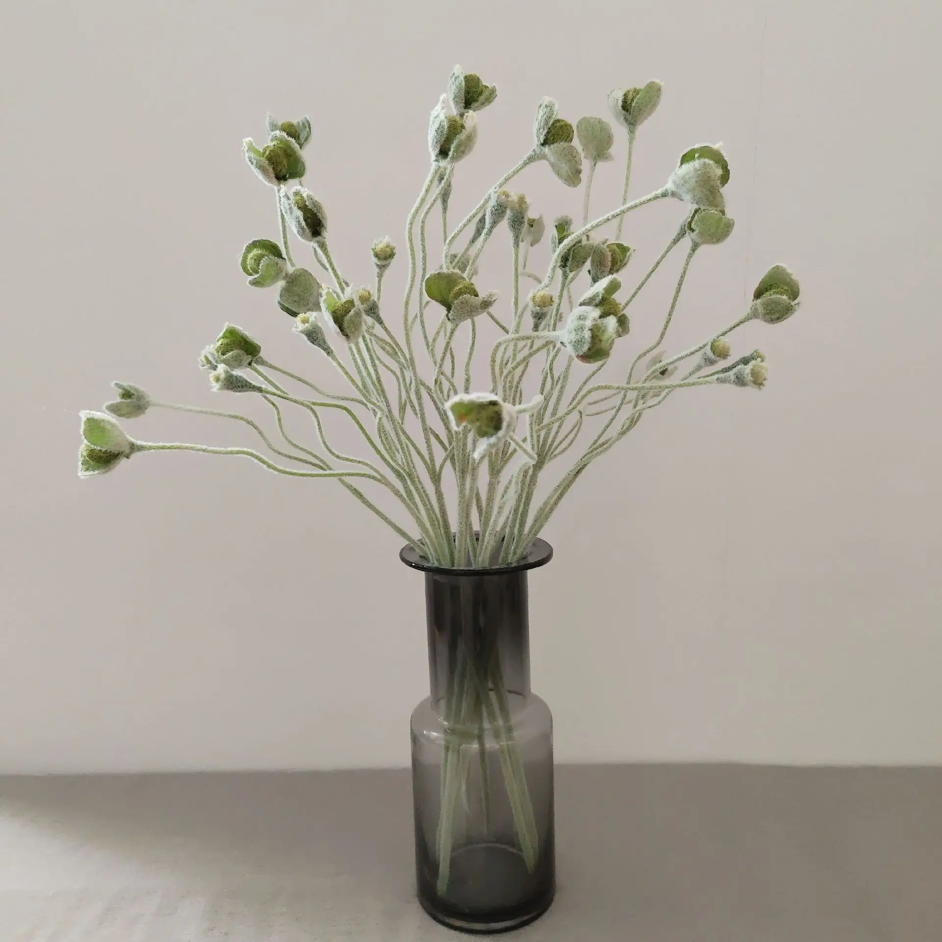 5 Stück Künstliche Beflockte Mohnblüten aus Seide für Hochzeitsdekoration, Blumenarrangements, Heimdekoration, Party-Tischdekoration – Detail 1