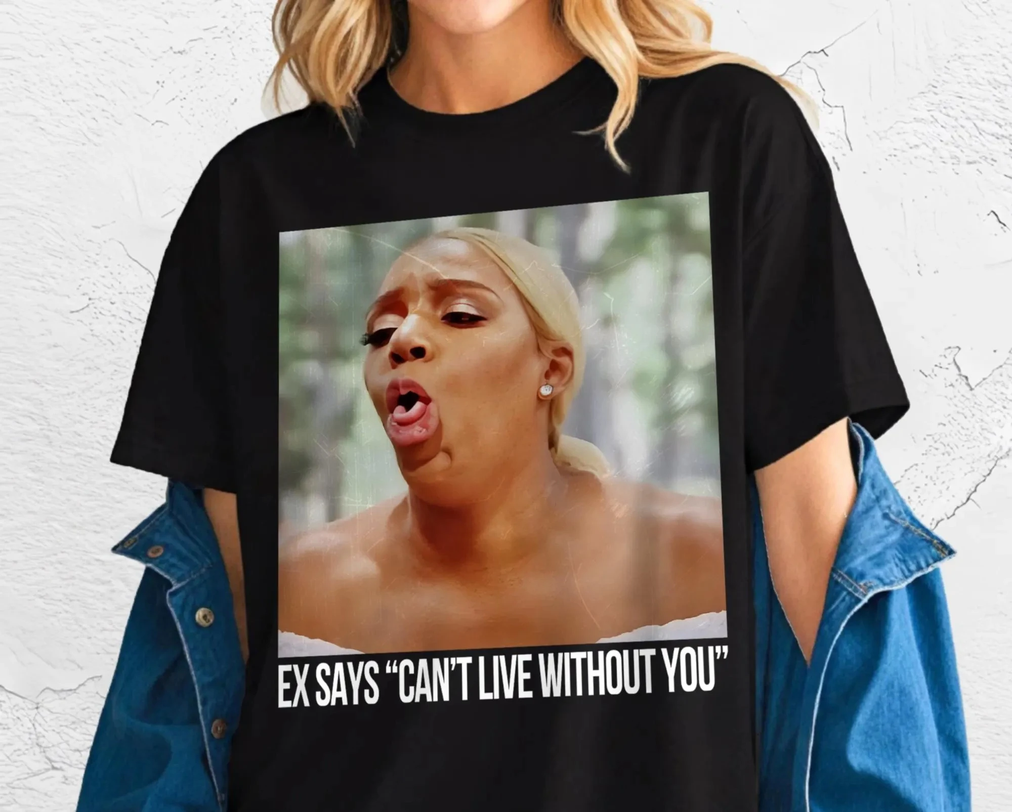 

Funny Meme Shirt POV Ex says can't live without you Shirt Weird Shirt Sarcastic Specific Shirt