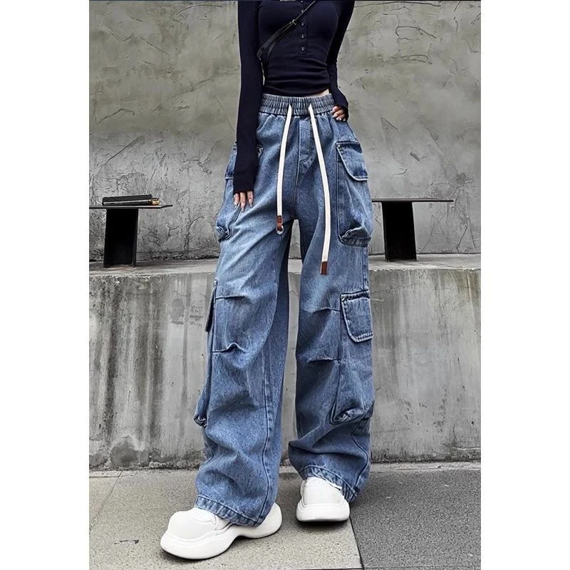 السراويل البضائع النسائية طويلة الخريف النايلون واسعة أرجل المتعثرة منقوشة Highstreet النمط البريطاني اصطف الكلاسيكية مناسبة أنيقة فريدة من نوعها