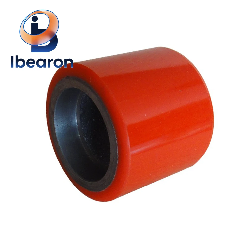 2 قطعة عجلات الرافعة الشوكية المصنوعة من الحديد PU شديدة التحمل 80 × 70 مم - مقاومة عالية للاهتراء وهادئة للرافعات الشوكية للمستودعات الصناعية