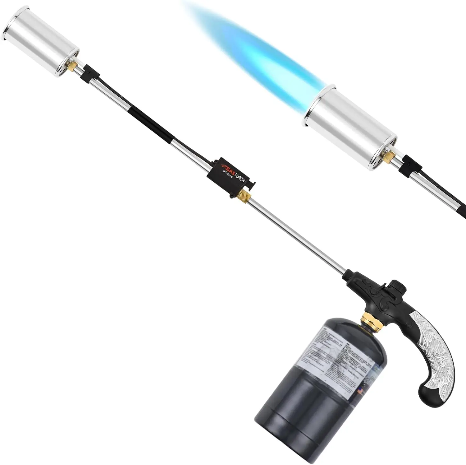 

Heavy Duty Propane Torch Burner with Detachable Long Arm for Garden, Ice Melting, and Roofing