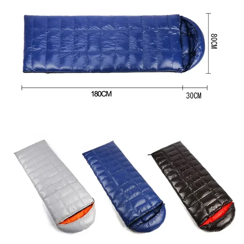 Envelope Style Keep Warm Adults White Goose Down Camping Sleeping Bag Tourism Travel Bedding Gears Quilt 5 Thicknesses