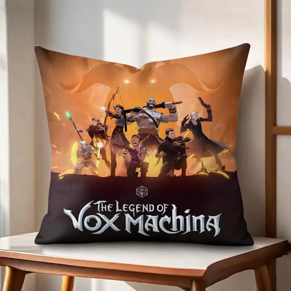 The L-Legend Of Vox M-Machina Cushion Cover Eco Linen Pillow Case Double-Sided Print Breathable Durable Zipper Home Decor Gift