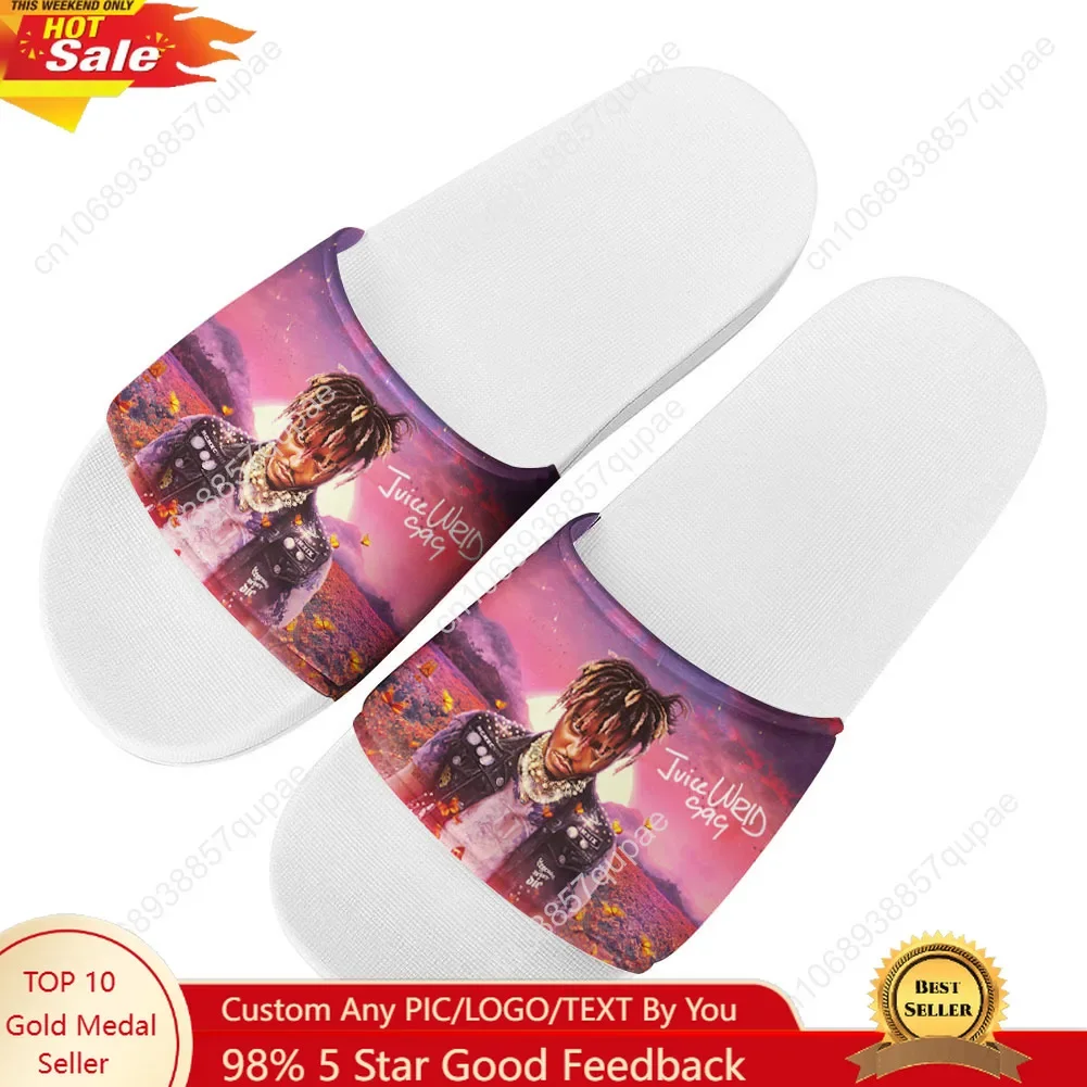J-Juice W-Wrld Slippers Home Water Shoes rapper 999 Men Women Teenagers Fashion Beach Pool Sandals Custom Made Summer Slipper